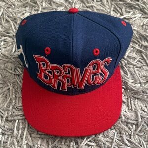 Genuine Merchandise Braves Navy and Red Snapback Hat